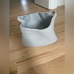 Grey cotton rope basket.
